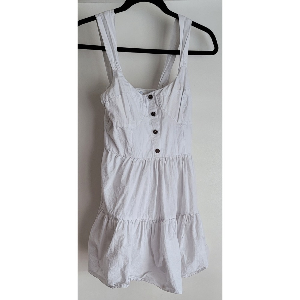 Bailey Blue Women's Sleeveless Dress‎ Size M White Cotton Casual Sundress
